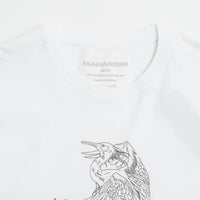 Maharishi Crow & Heron Miltype T-Shirt in White thumbnail