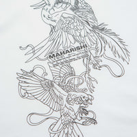 Maharishi Crow & Heron Miltype T-Shirt in White thumbnail