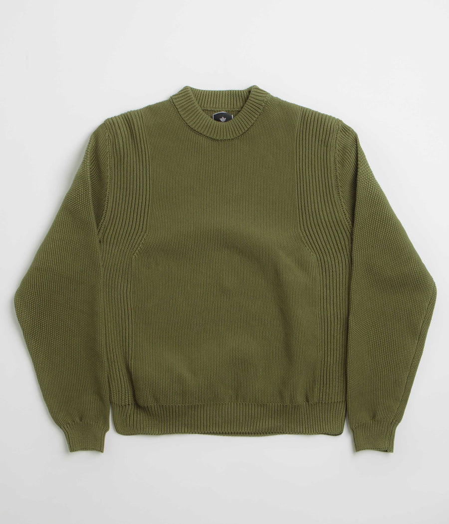 Maharishi Knitted Crewneck Sweatshirt in Olive