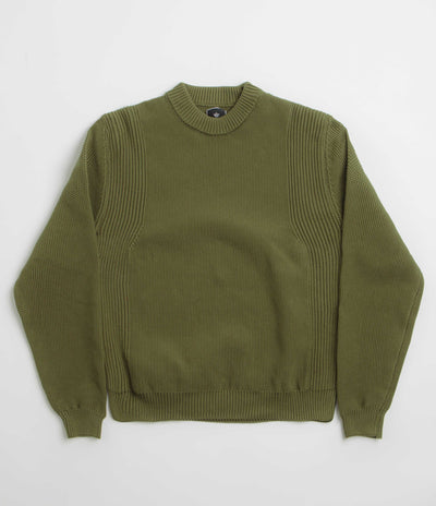 Maharishi Knitted Crewneck Sweatshirt in Olive