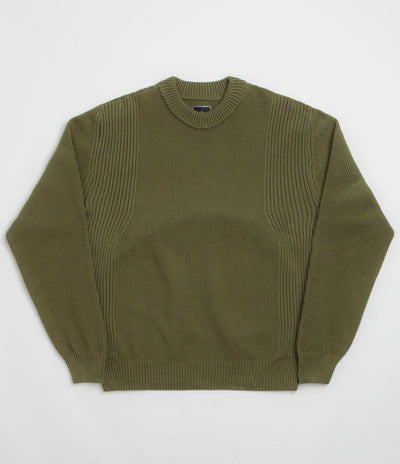 Maharishi Knitted Crewneck Sweatshirt in Olive
