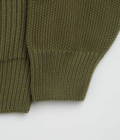 Maharishi Knitted Crewneck Sweatshirt in Olive