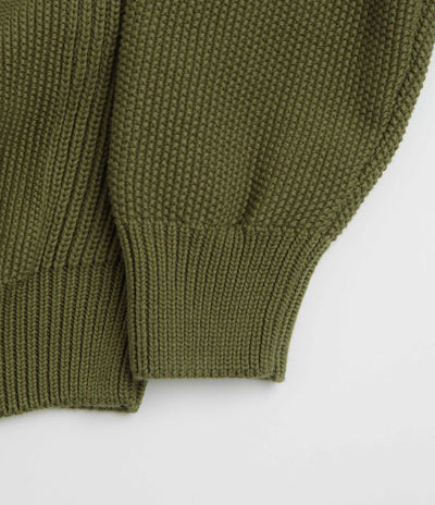 Maharishi Knitted Crewneck Sweatshirt in Olive