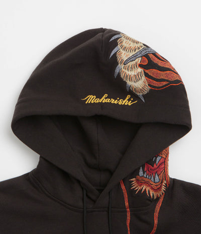 Maharishi Tiger Dragon Hoodie in Black