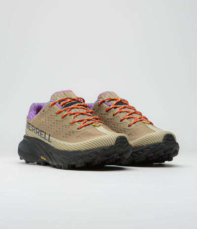 Merrell Agility Peak 5 Shoes in Khaki and Dewberry