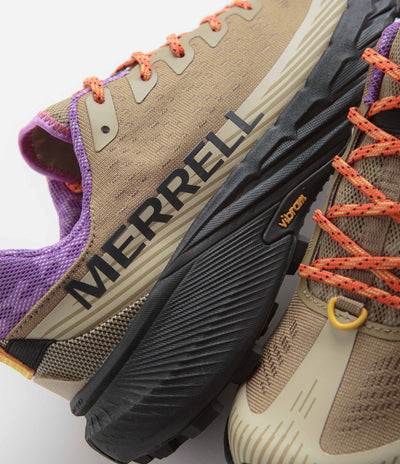 Merrell Agility Peak 5 Shoes in Khaki and Dewberry