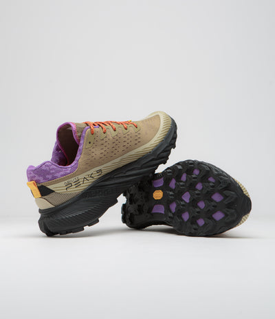 Merrell Agility Peak 5 Shoes in Khaki and Dewberry