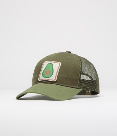 Mollusk Avocado Patch Trucker Cap in Olive