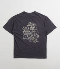 Mollusk Chrysanthemum T-Shirt in Black Indigo