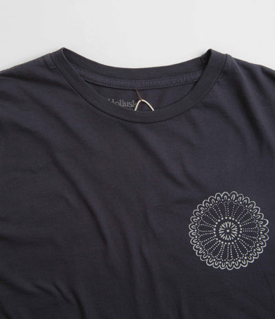 Mollusk Chrysanthemum T-Shirt in Black Indigo