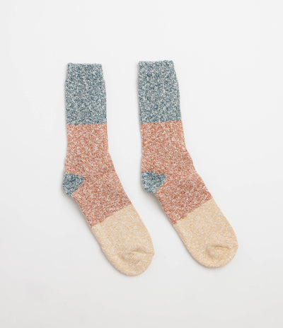 Mollusk Colour Block Utility Socks - Earth