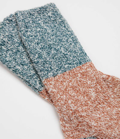 Mollusk Colour Block Utility Socks - Earth