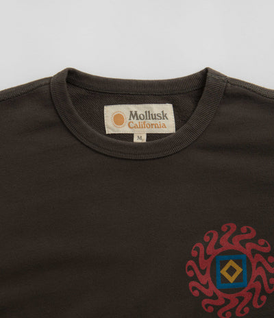Mollusk Dazy Sun Crewneck Sweatshirt in Faded Black