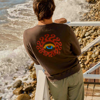 Mollusk Dazy Sun Crewneck Sweatshirt in Faded Black thumbnail
