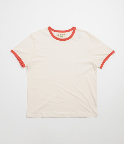 Mollusk Hemp Ringer T-Shirt - Faded Red / Super Natural