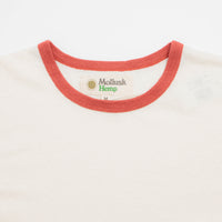 Mollusk Hemp Ringer T-Shirt - Faded Red / Super Natural thumbnail