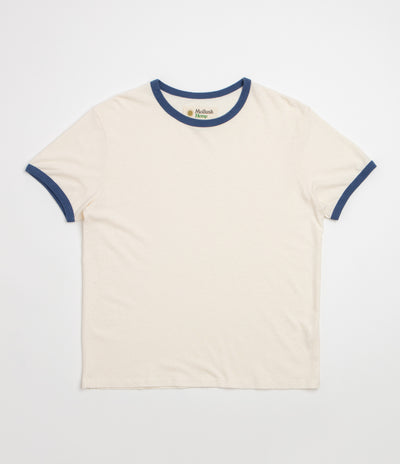 Mollusk Hemp Ringer T-Shirt - Natural / Navy