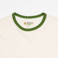 Mollusk Hemp Ringer T-Shirt - Natural / Rover Green thumbnail