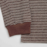 Mollusk Hemp Striped Long Sleeve T-Shirt in Brown Stripe thumbnail