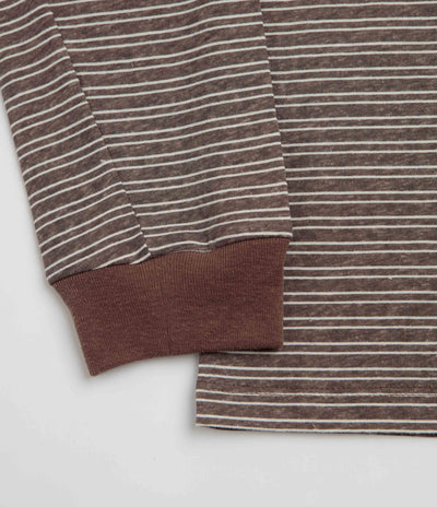 Mollusk Hemp Striped Long Sleeve T-Shirt in Brown Stripe