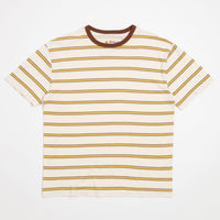 Mollusk Hemp T-Shirt - Brown / Gold Stripe thumbnail