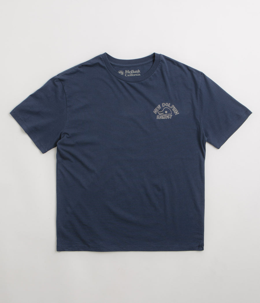 Mollusk New Dolphin Energy T-Shirt in Navy Indigo