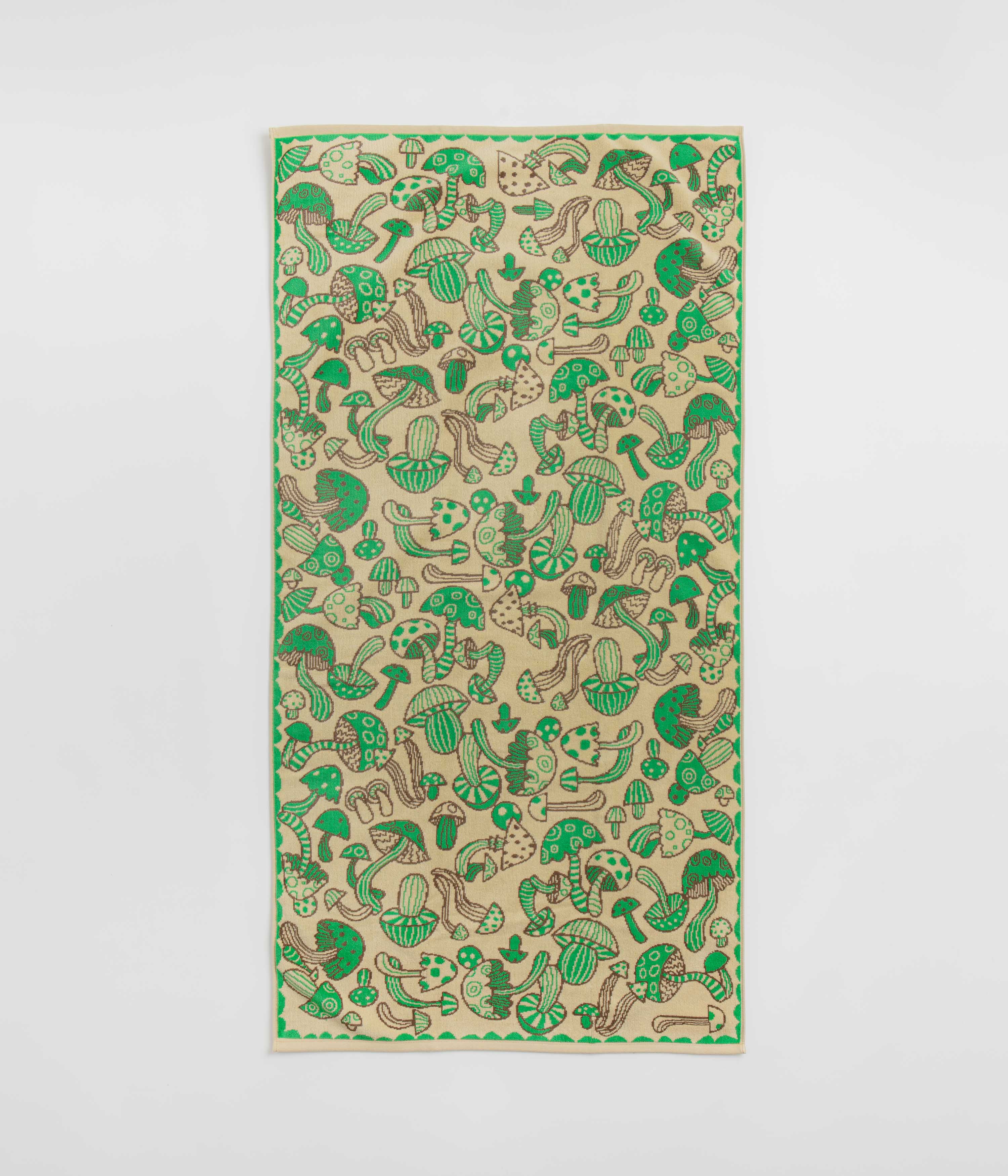 Mollusk Shroom Towel in Tan and Green