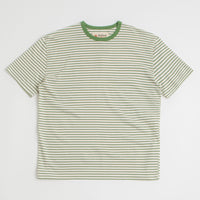 Mollusk Striped Heavy T-Shirt in Natural and Green thumbnail