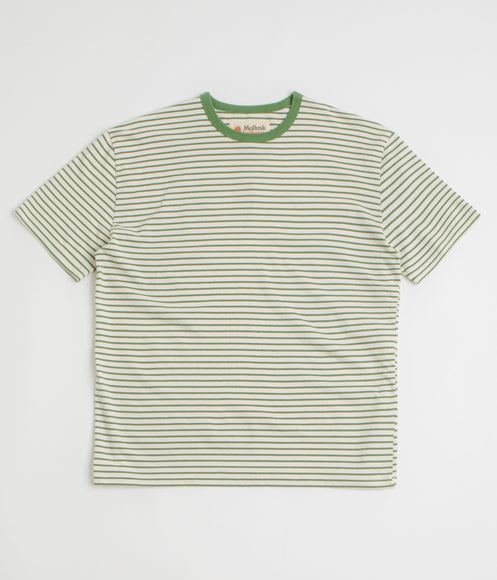 Mollusk Striped Heavy T-Shirt - Natural / Green