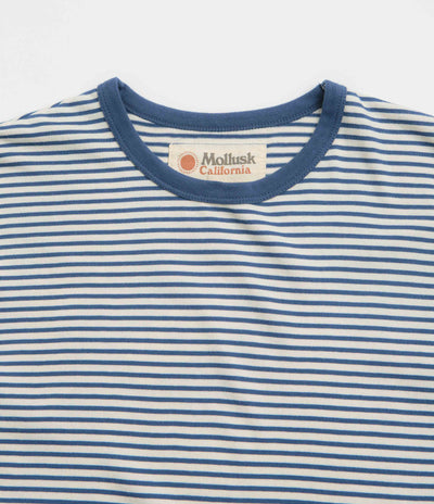 Mollusk Striped Heavy T-Shirt - Natural / Indigo