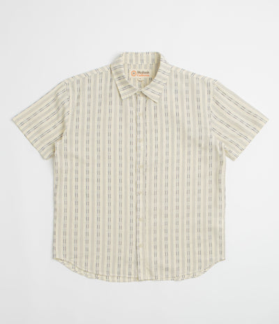 Mollusk Summer Shirt - Natural / Navy Dobby