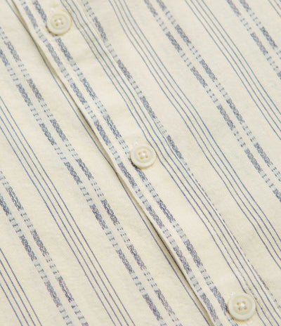 Mollusk Summer Shirt - Natural / Navy Dobby