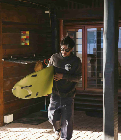 Mollusk Surf Society Crewneck Sweatshirt in Black