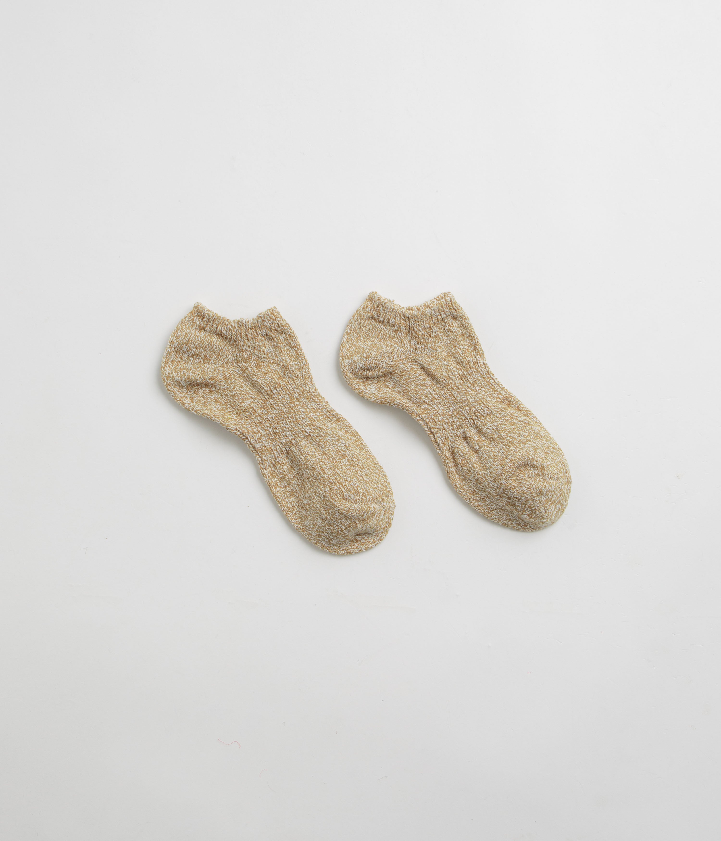 Mollusk Twist Ankle Socks in Ochre