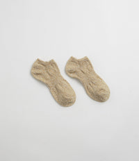 Mollusk Twist Ankle Socks in Ochre