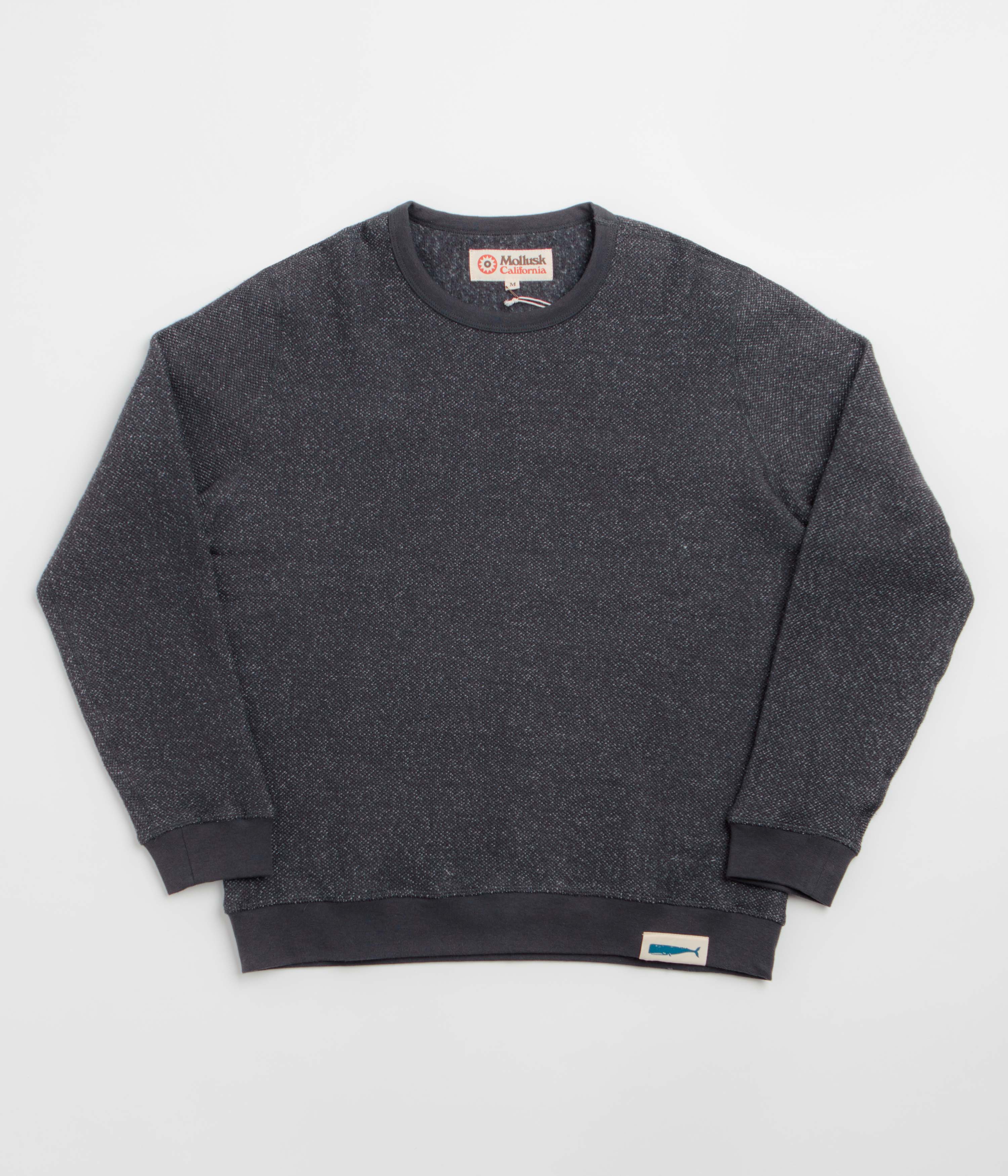 Mollusk Whale Patch Crewneck Sweatshirt - Faded Navy