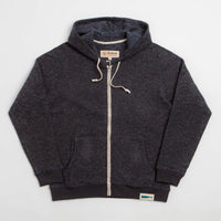 Mollusk Whale Patch Zip Hoodie in Faded Navy thumbnail