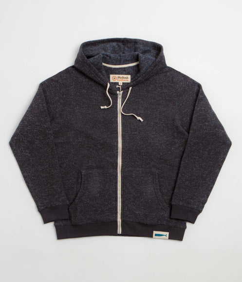 Mollusk Whale Patch Zip Hoodie - Faded Navy