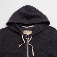 Mollusk Whale Patch Zip Hoodie in Faded Navy thumbnail