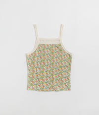 Mollusk Womens Ringer Vest in Green Mushroom