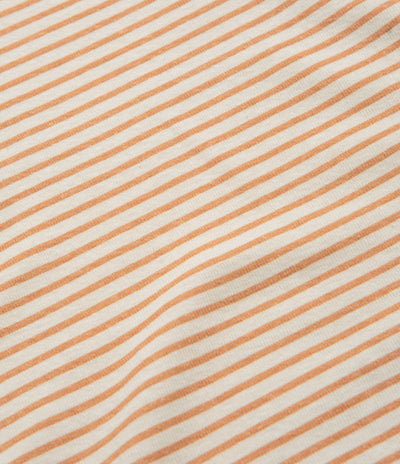 Mollusk Womens Scoop Ribsy T-Shirt - Orange Stripe