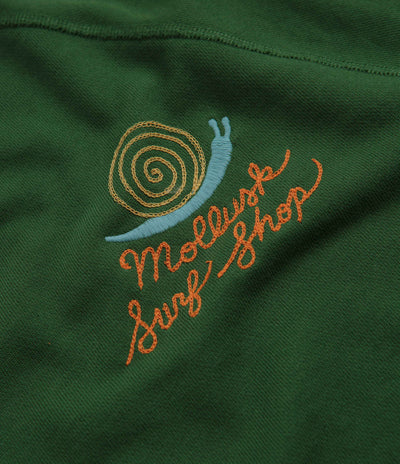 Mollusk Womens Snail Crewneck Sweatshirt in True Green