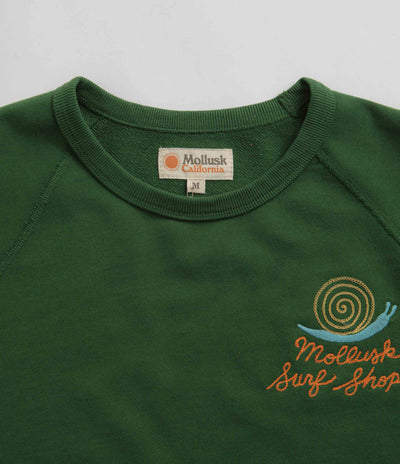 Mollusk Womens Snail Crewneck Sweatshirt - True Green