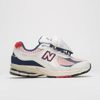 New Balance 2002R Shoes in Sea Salt and Red / Blue thumbnail