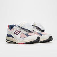 New Balance 2002R Shoes in Sea Salt and Red / Blue thumbnail