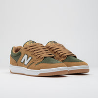 New Balance Numeric 480 Shoes in Brown and Green thumbnail