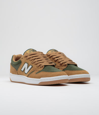 New Balance Numeric 480 Shoes in Brown and Green