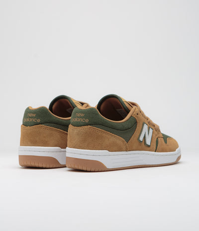 New Balance Numeric 480 Shoes in Brown and Green