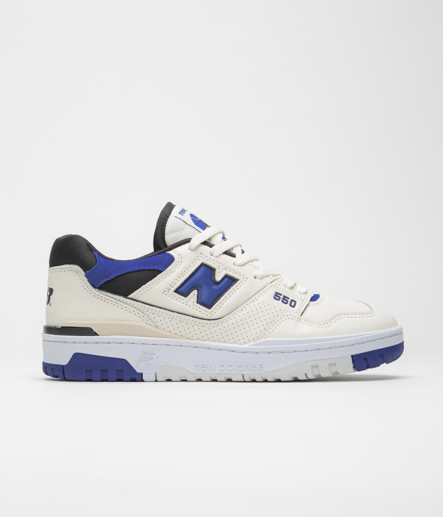 New Balance 550 Shoes in Sea Salt and Blue