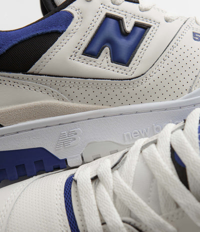 New Balance 550 Shoes in Sea Salt and Blue